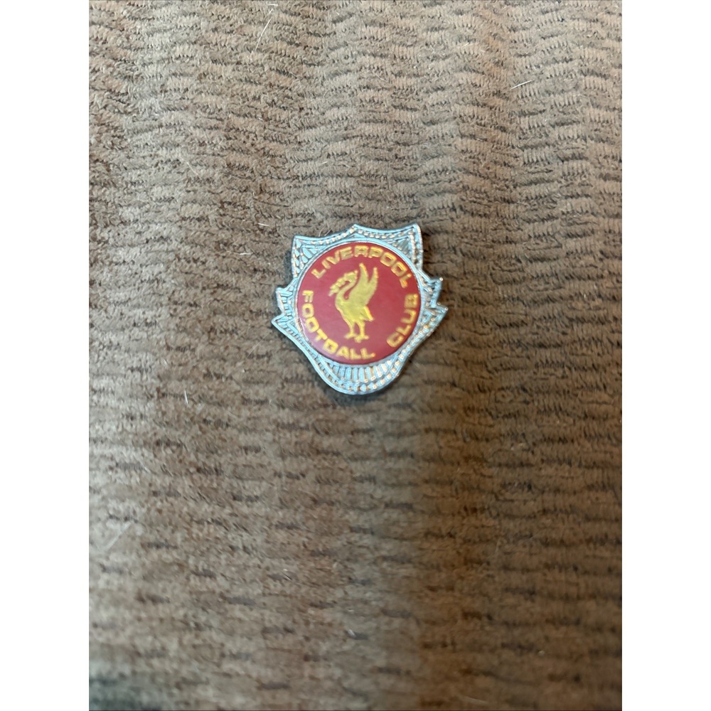 Vintage Liverpool FC Lapel Pin Badge Enamel Shield Liver Bird P&B Sports Retro